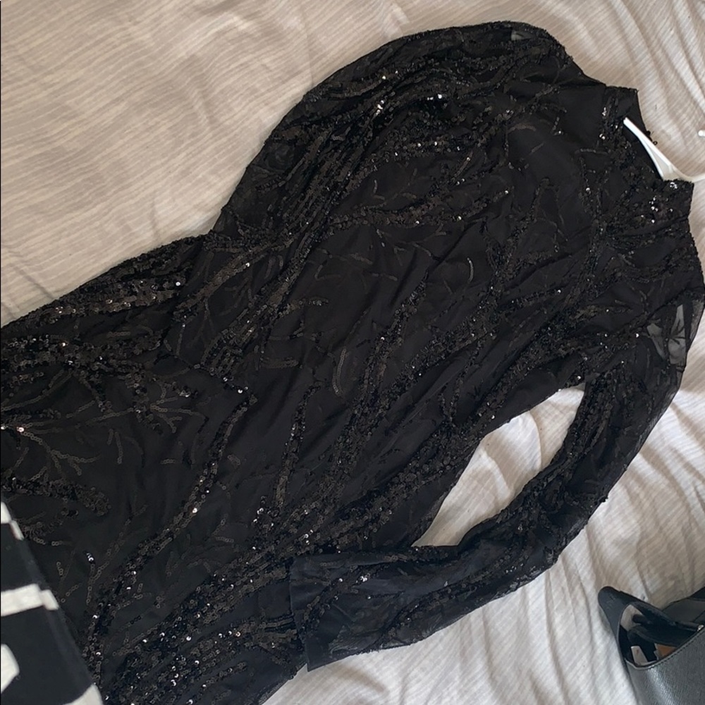Black Sequin Dress